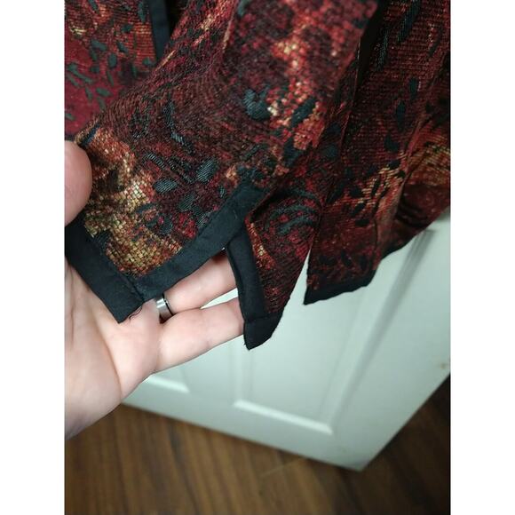 Christopher Banks Woman XL Blazer Floral Tapestry Button Up Long Sleeve Y2K - Picture 9 of 10